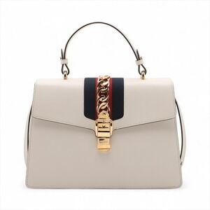 Gucci Sylvie Leather Handbag Beige